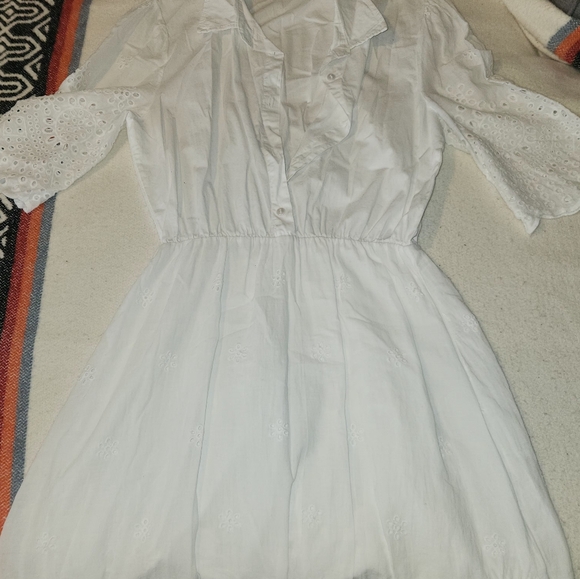 Linen white summer dress - Picture 6 of 6